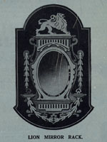 wooden mirror frame with lion