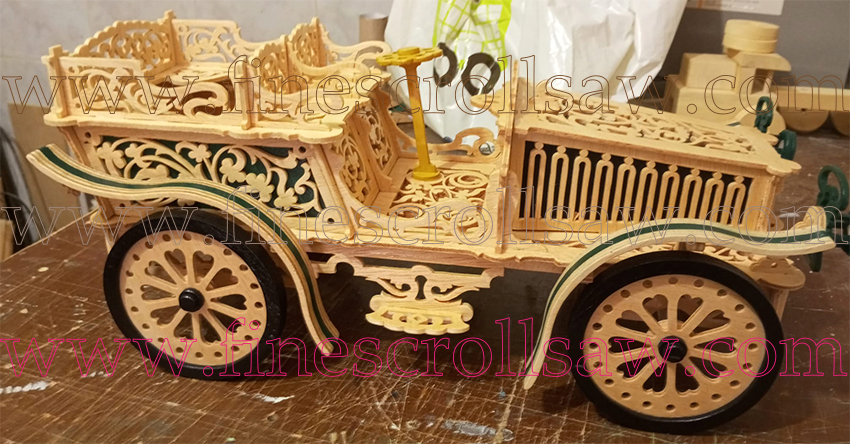 scroll saw model of a 1906 car