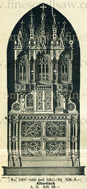 amazing scroll saw pattern of a large gothic altar from the German collection Mey & Widmayer