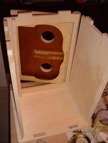 interior of the wooden scroll saw fretwork vault